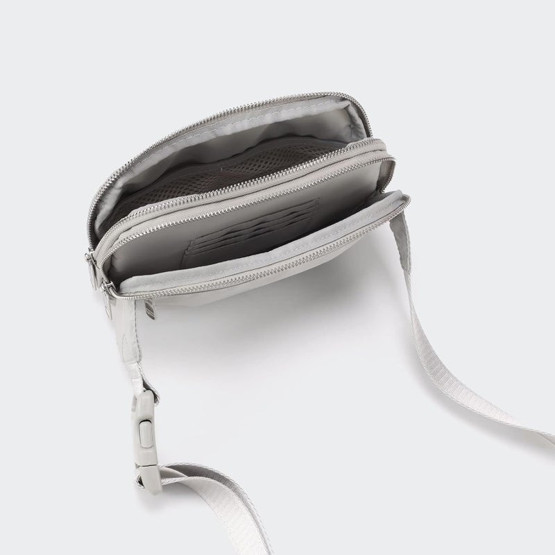 Pander Everywhere Belt Bag for Women, 5 Zipper Pockets Nylon Crossbody Fanny Pack Purse (Seal Grey) - Image 5